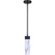 Kristella 1 Light 4.75 inch Black Pendant Ceiling Light