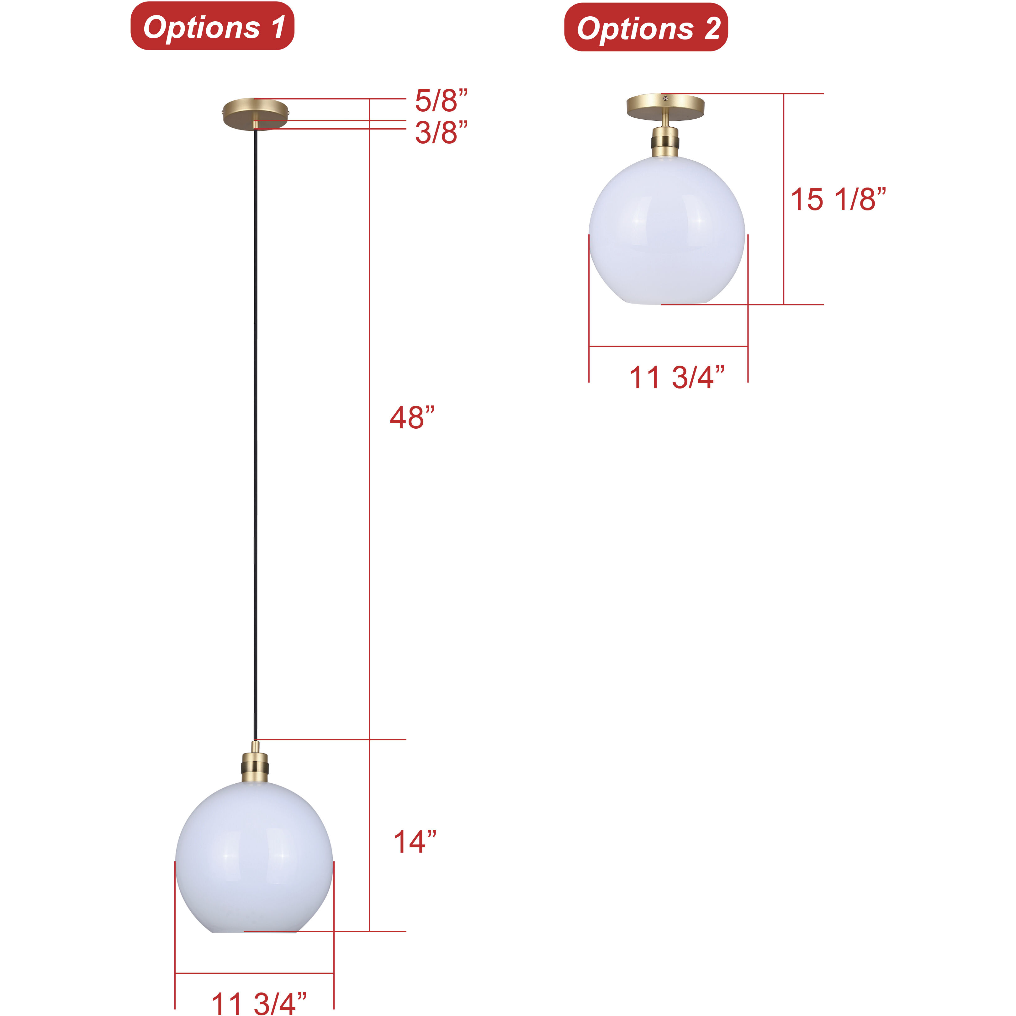 Monroe 1 Light 11.75 inch Gold Pendant Ceiling Light