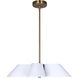 Daxton 5 Light 21.5 inch Matte White and Gold Chandelier Ceiling Light