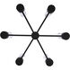 Kristella 6 Light 26 inch Matte Black Chandelier Ceiling Light