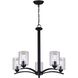Hampton 5 Light 24 inch Matte Black Chandelier Ceiling Light