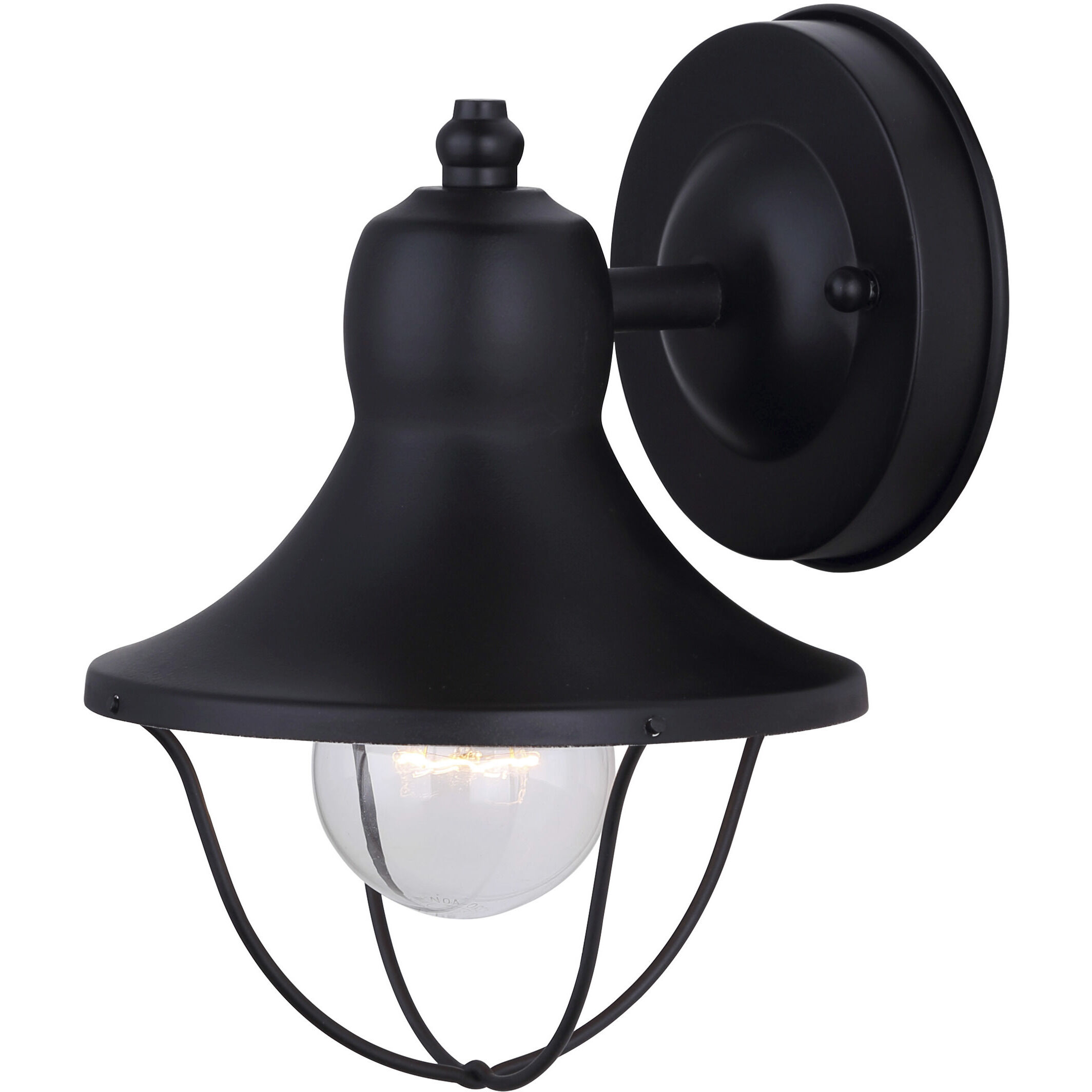 Madison 1 Light 6.5 inch Black Outdoor Lantern, Twin Pack