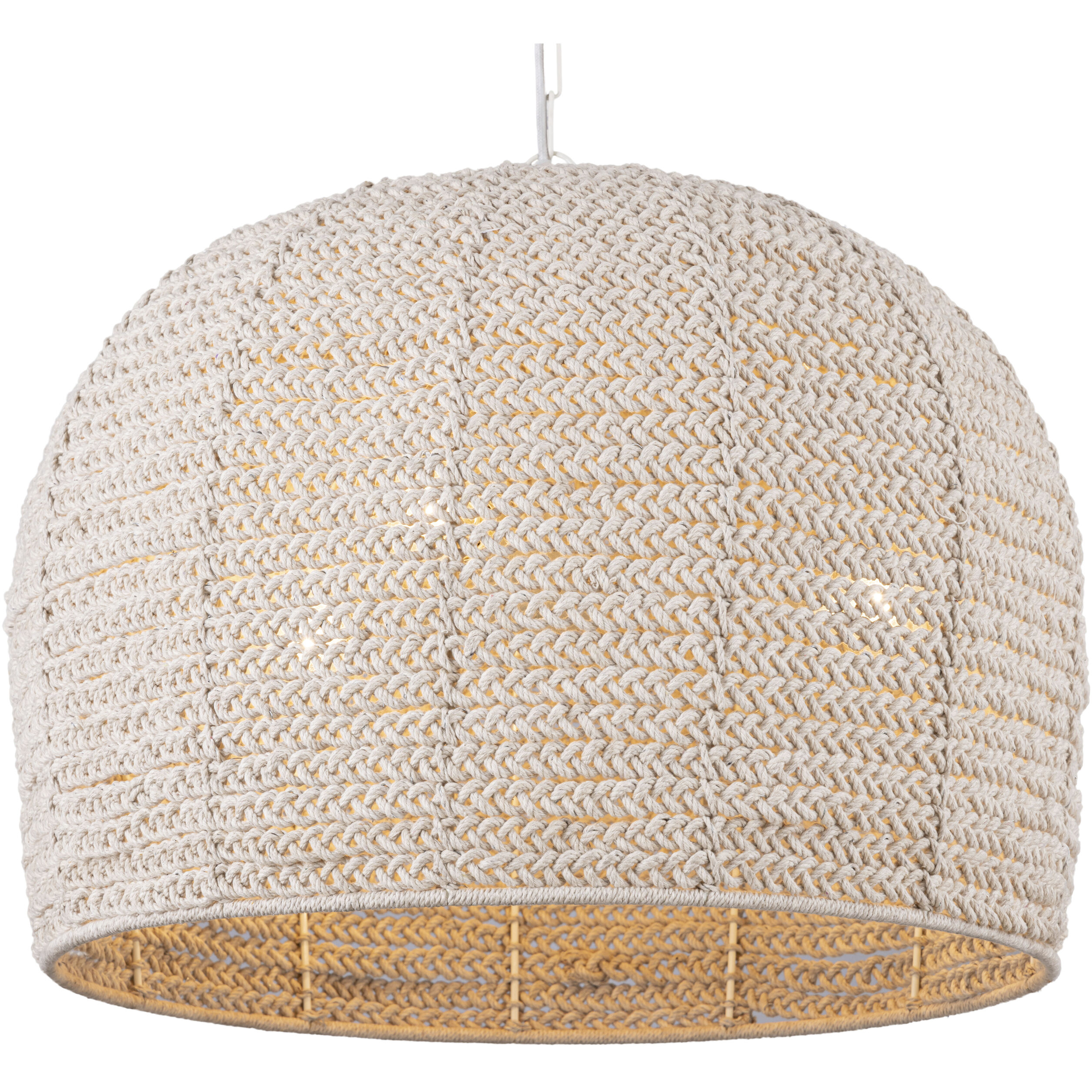 Devi 3 Light 24 inch Natural Pendant Ceiling Light