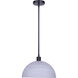 Marek 1 Light 13 inch Matte Black Rod Pendant Ceiling Light