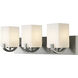 Madison 3 Light 24 inch Brushed Nickel Vanity Light Wall Light