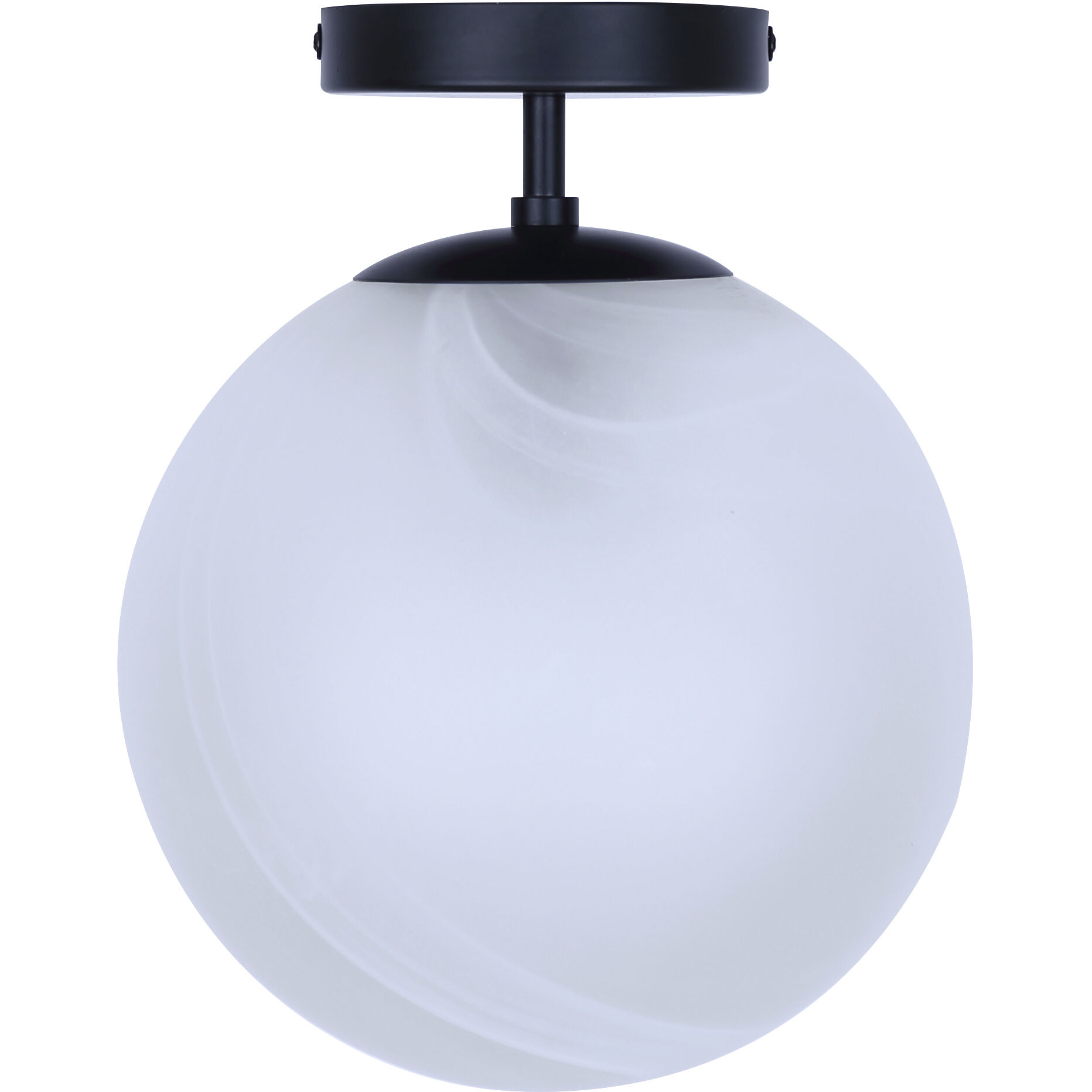 Mackenna 1 Light 9.75 inch Black Semi-Flush Mount Ceiling Light