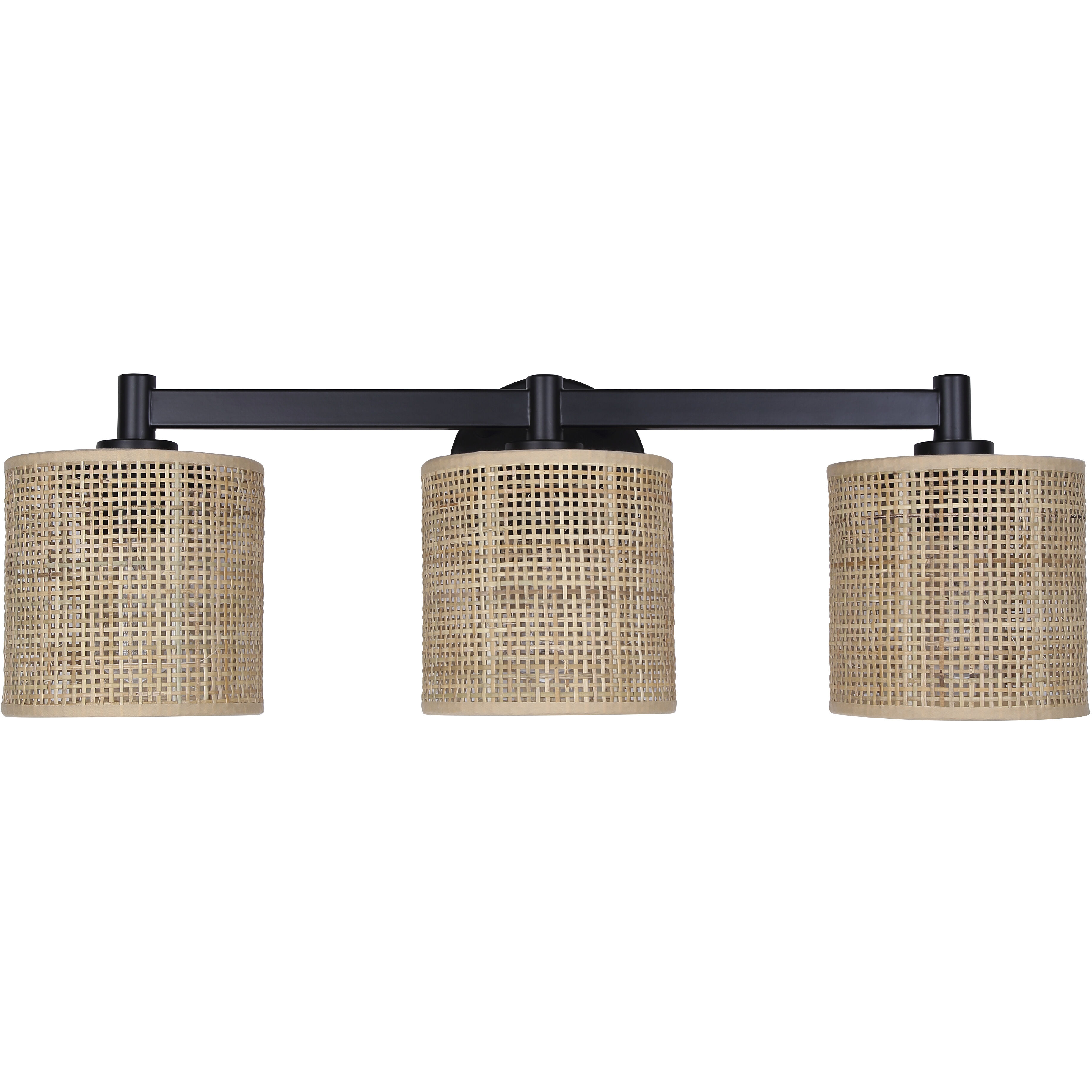 Meadow 3 Light 25.25 inch Black Vanity Light Wall Light