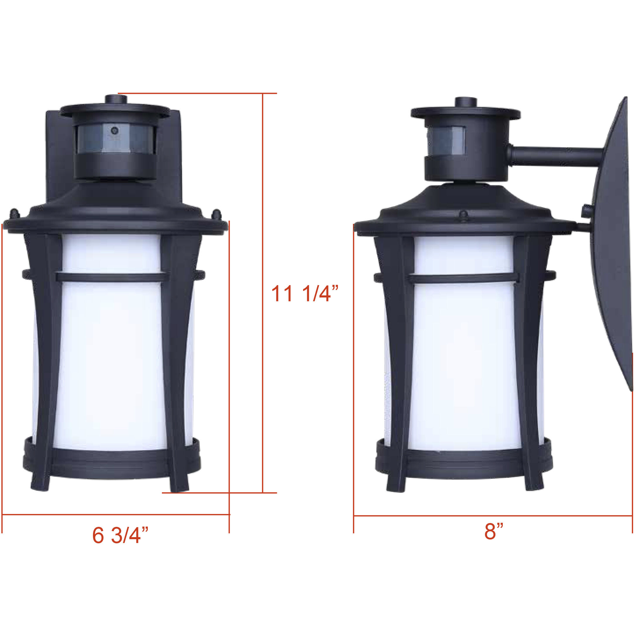 Casper 1 Light 11.25 inch Black Outdoor Wall Lantern