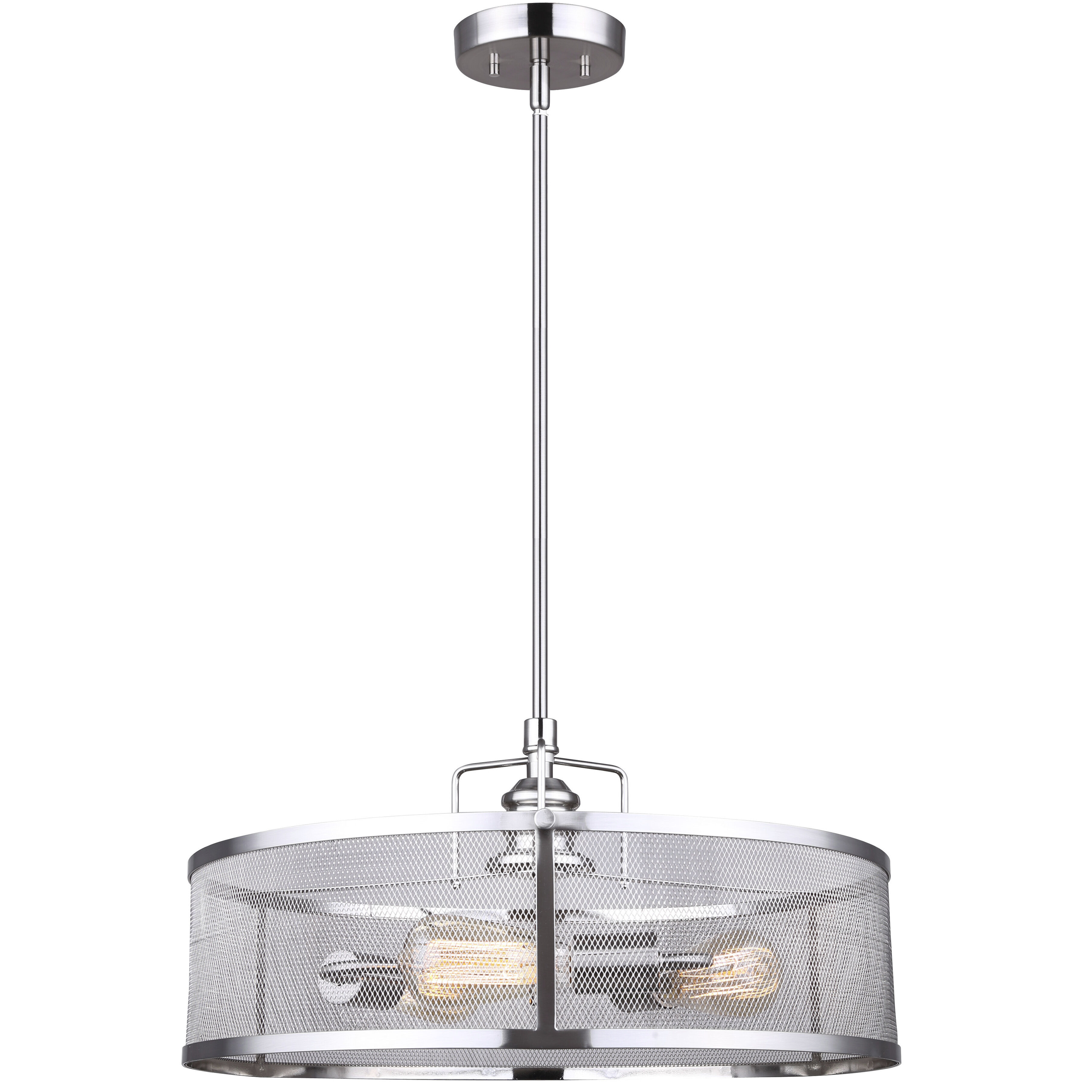 Madison 3 Light 20 inch Brushed Nickel Chandelier Ceiling Light