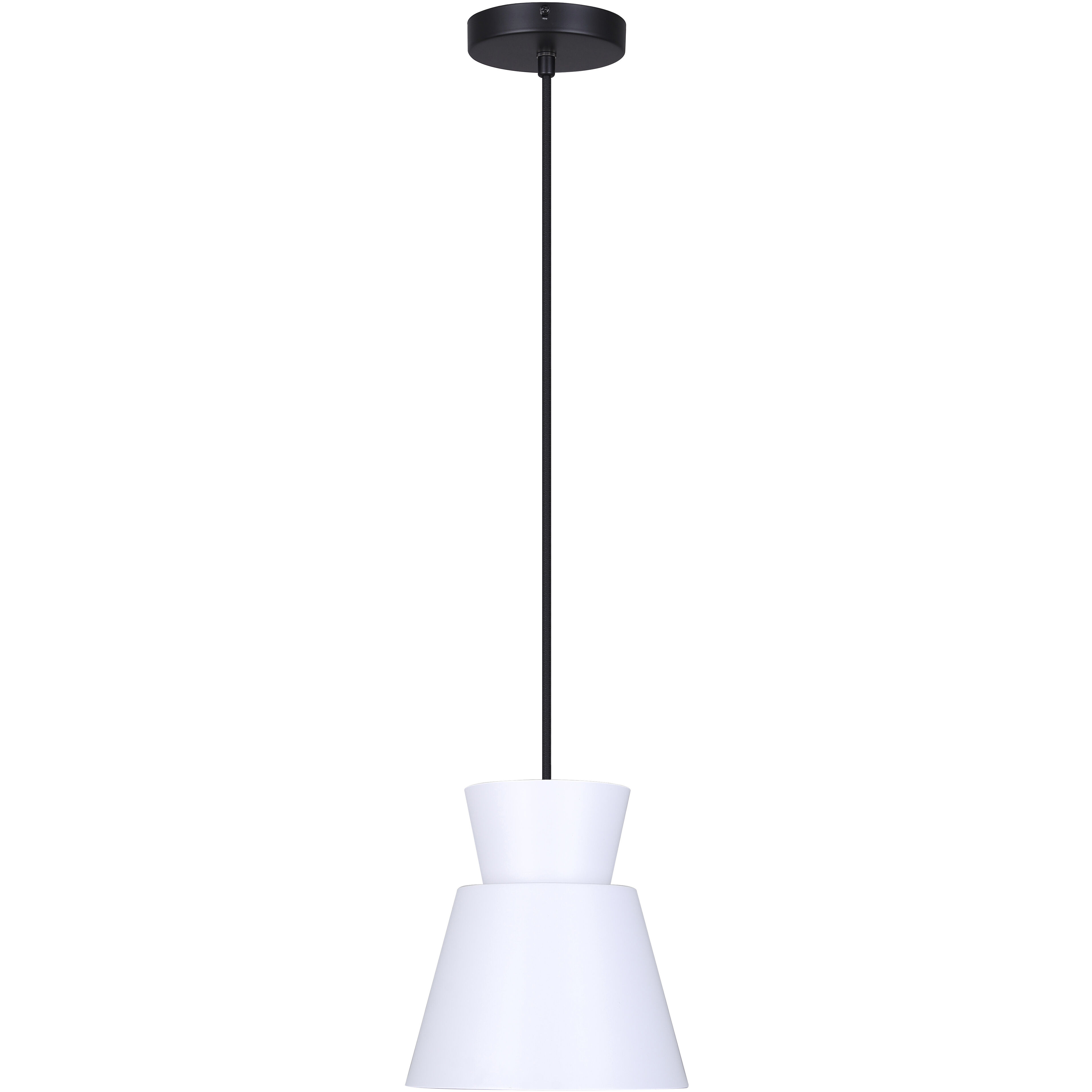 Arbella 1 Light 7.75 inch Black/White Pendant Ceiling Light
