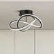 Madison LED 21 inch Black LED Semi-Flush Ceiling Light