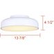 Zaria LED 13.88 inch White Flush Mount Ceiling Light