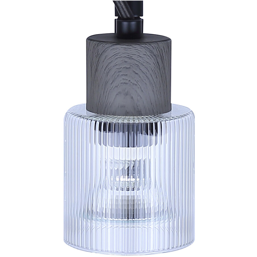 Owen Black and Wood Track Lighting Ceiling Light