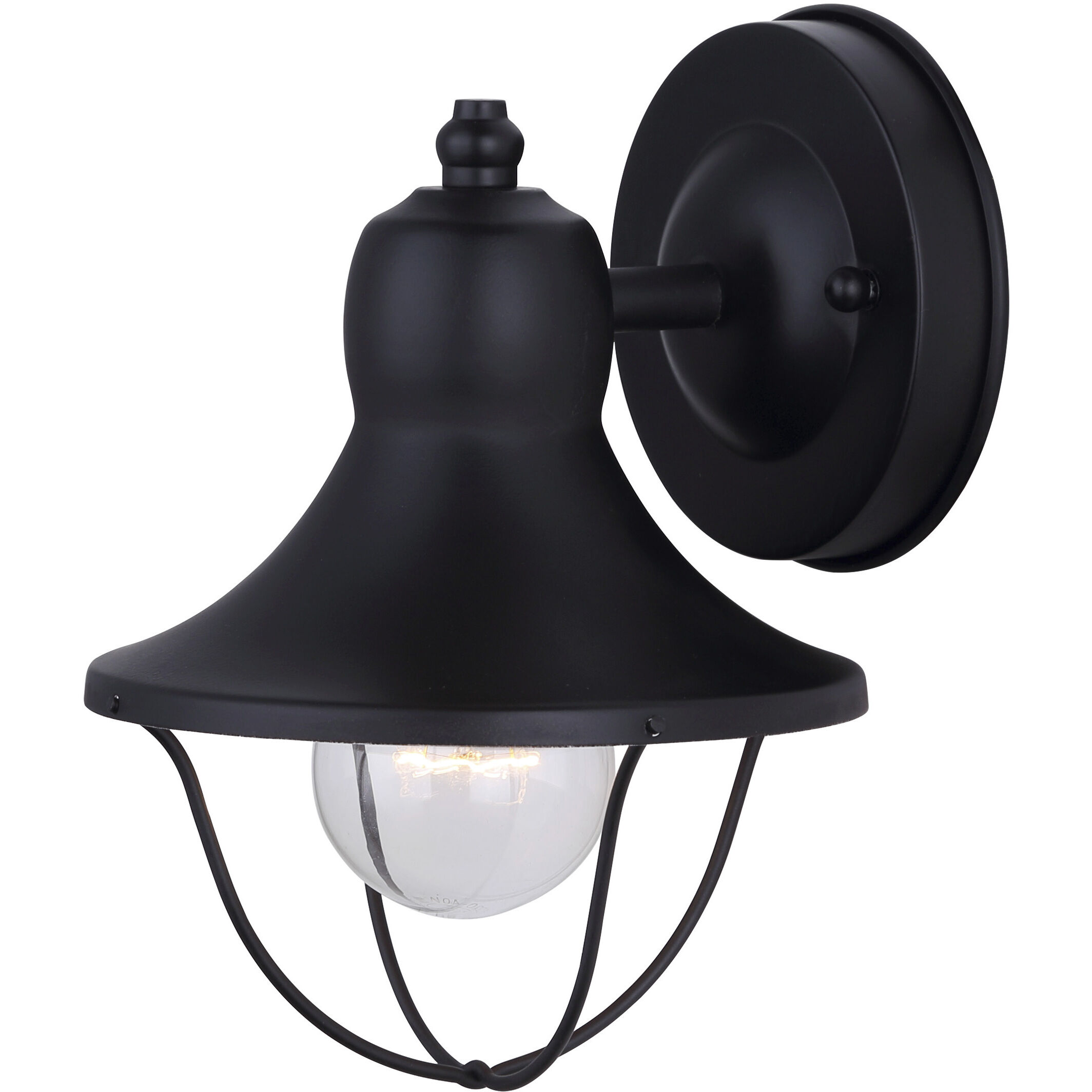 Madison 1 Light 6.5 inch Black Outdoor Lantern, Twin Pack