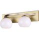 Monroe 2 Light 18 inch Gold Vanity Light Wall Light