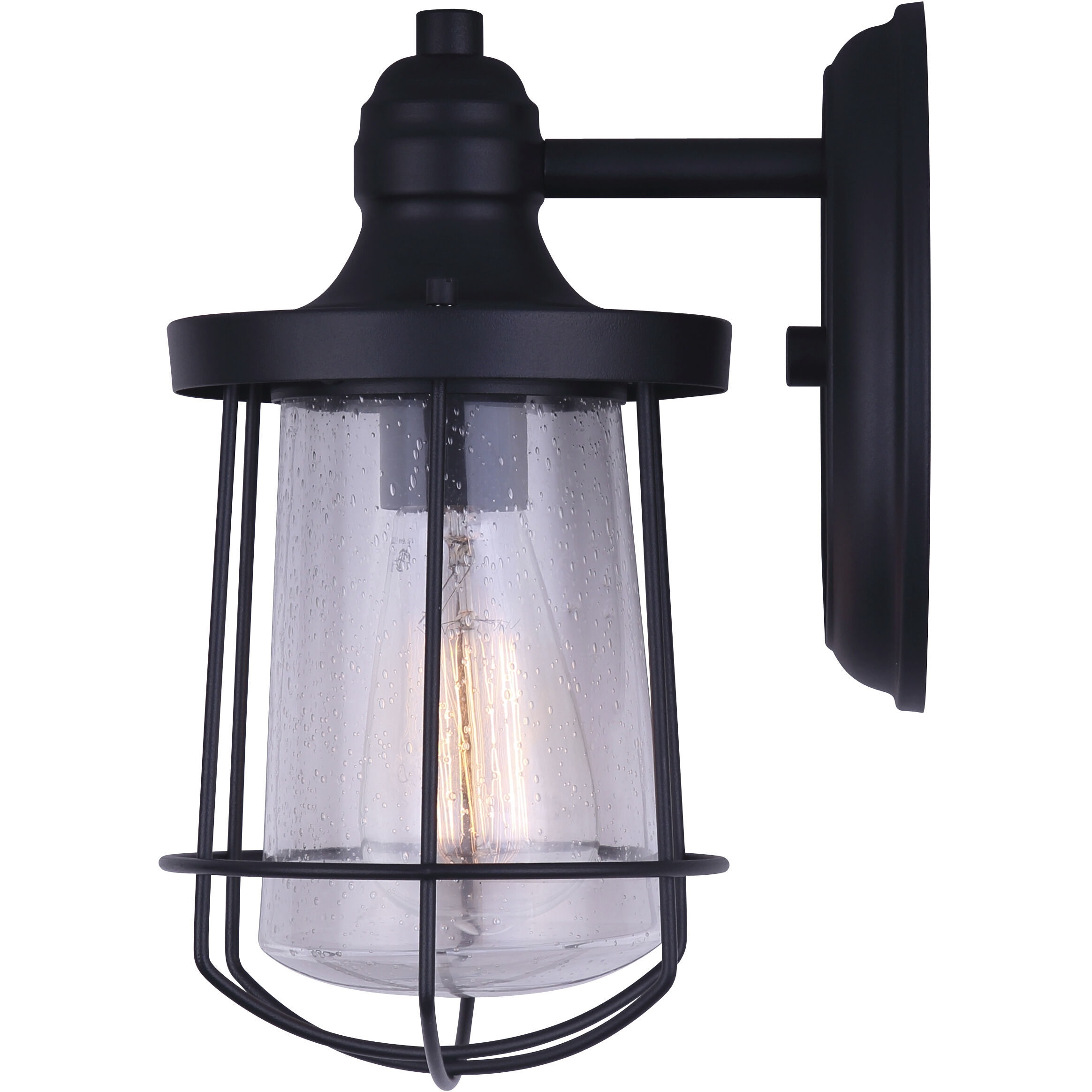 Madison 1 Light 6 inch Black Outdoor Lantern, Downlight
