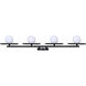 Payton 4 Light 38.75 inch Black Vanity Light Wall Light