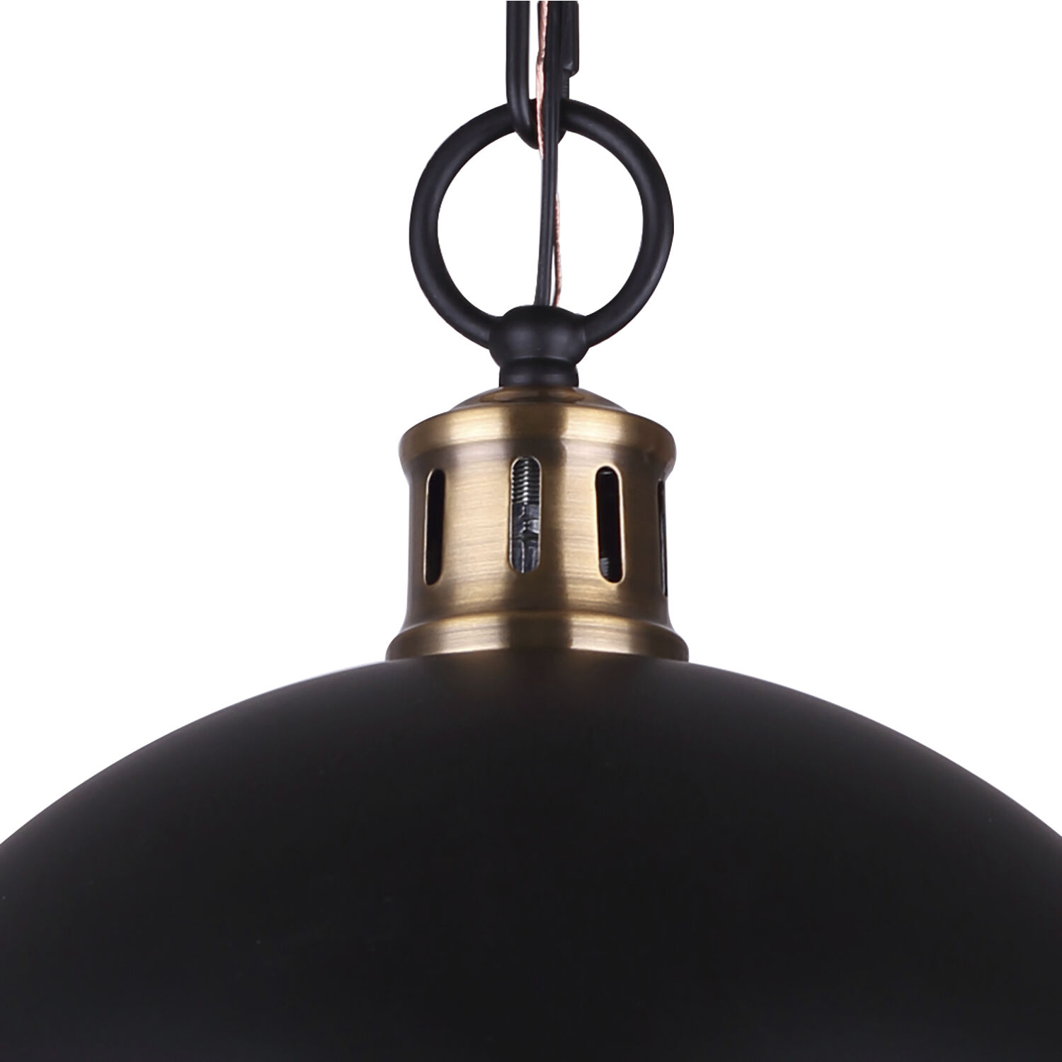 Delta 1 Light 13 inch Black/Gold Pendant Ceiling Light