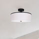 Tristan 3 Light 17.75 inch Black Semi Flush Ceiling Light