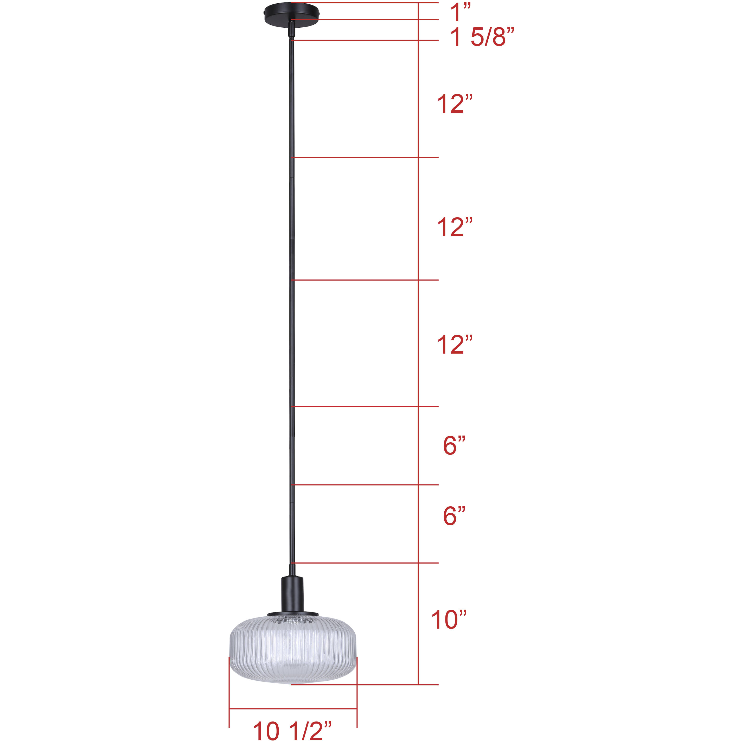 Ledger 1 Light 10.5 inch Black Pendant Ceiling Light