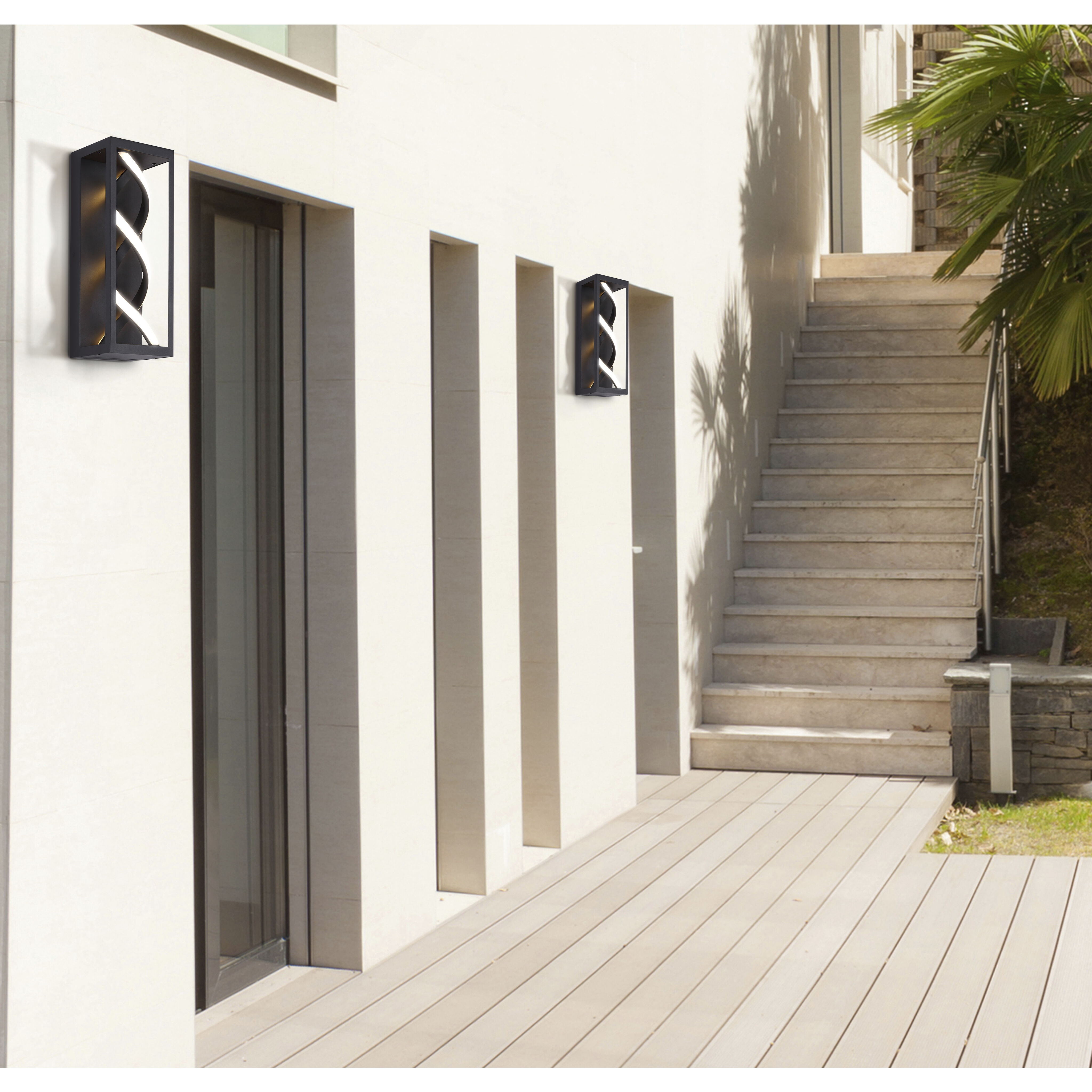 Zora LED 4.63 inch Black Outdoor Lantern