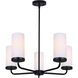 Malloy 5 Light 24.63 inch Black Chandelier Ceiling Light