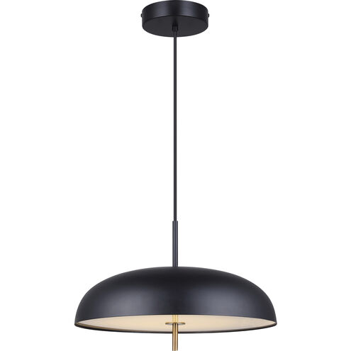 Kelvin LED 15.63 inch Black/Gold Pendant Ceiling Light in Black And Gold