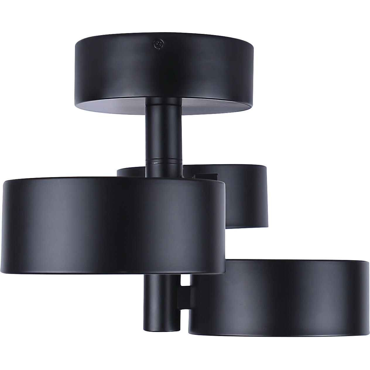 Montgomery LED 24.25 inch Black Semi-Flush Mount Ceiling Light