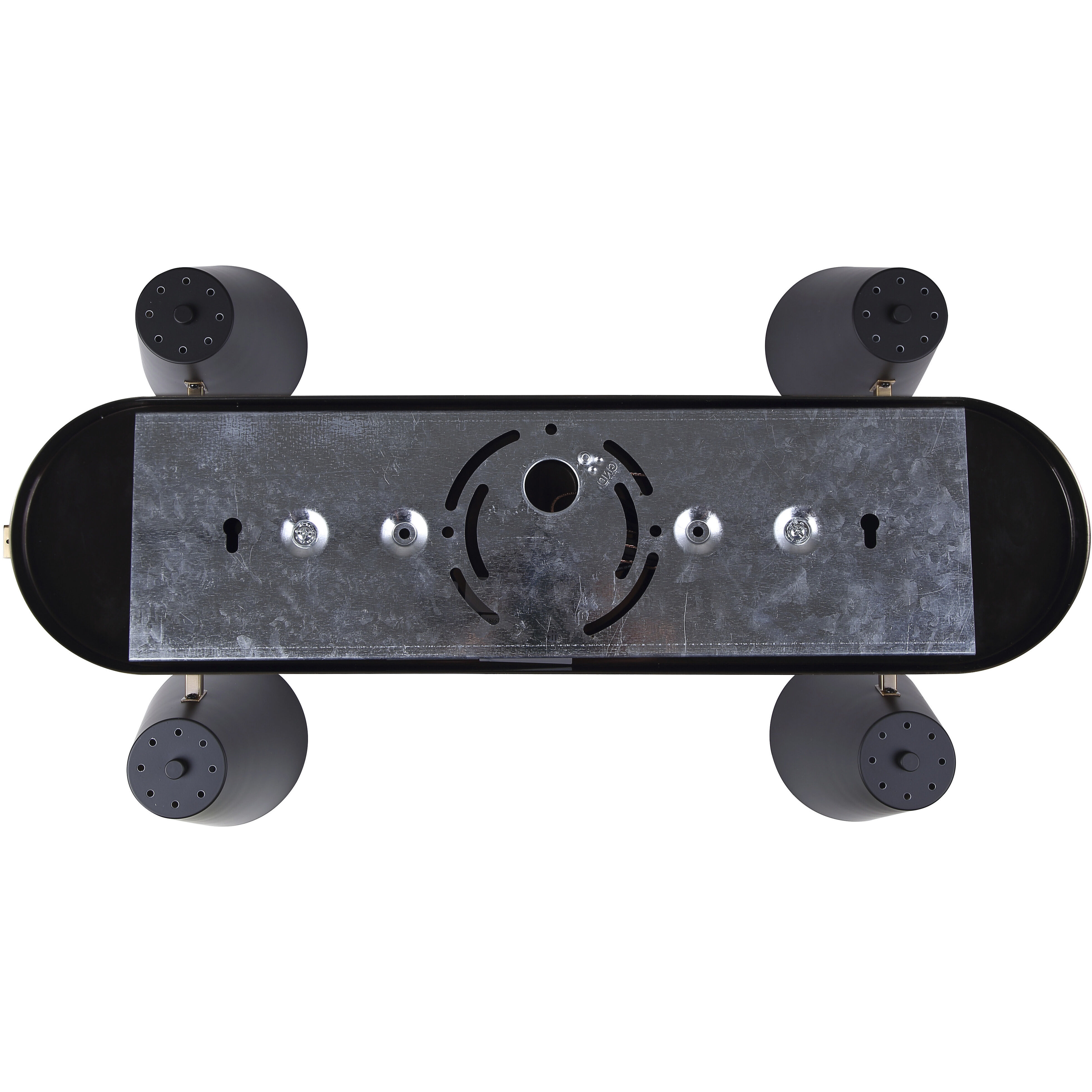 Harken 4 Light 18 inch Matte Black and Gold Pendant Ceiling Light