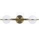 Madison 2 Light 21.38 inch Gold Vanity Light Wall Light