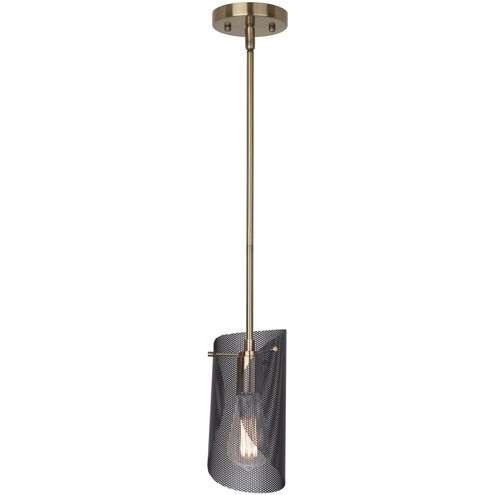 Huxlee 1 Light 4.75 inch Black/Gold Pendant Ceiling Light