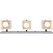 Madison 3 Light 24 inch Brushed Nickel Vanity Light Wall Light