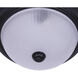 Canarm Classic 1 Light 11 inch Matte Black Flush Mount Ceiling Light in Frosted Glass, Twin Pack