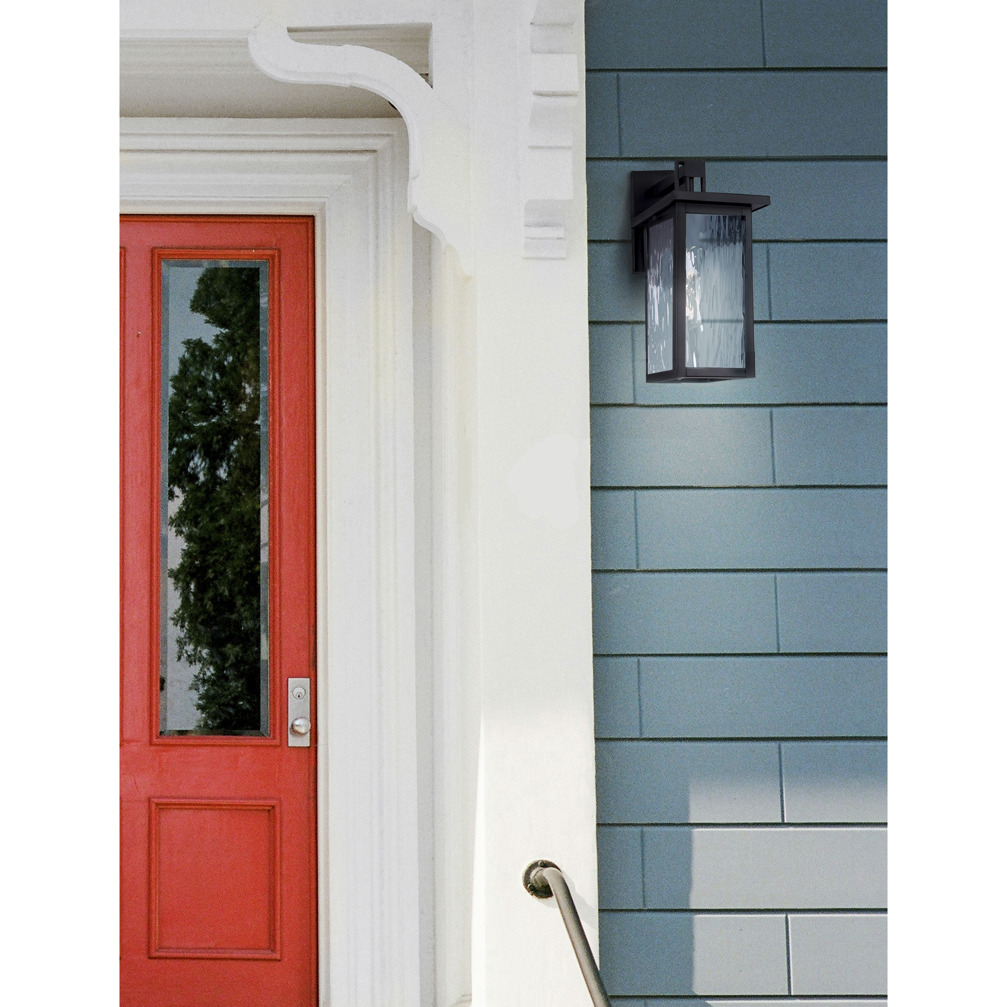 Shana 1 Light 12 inch Black Outdoor Wall Lantern