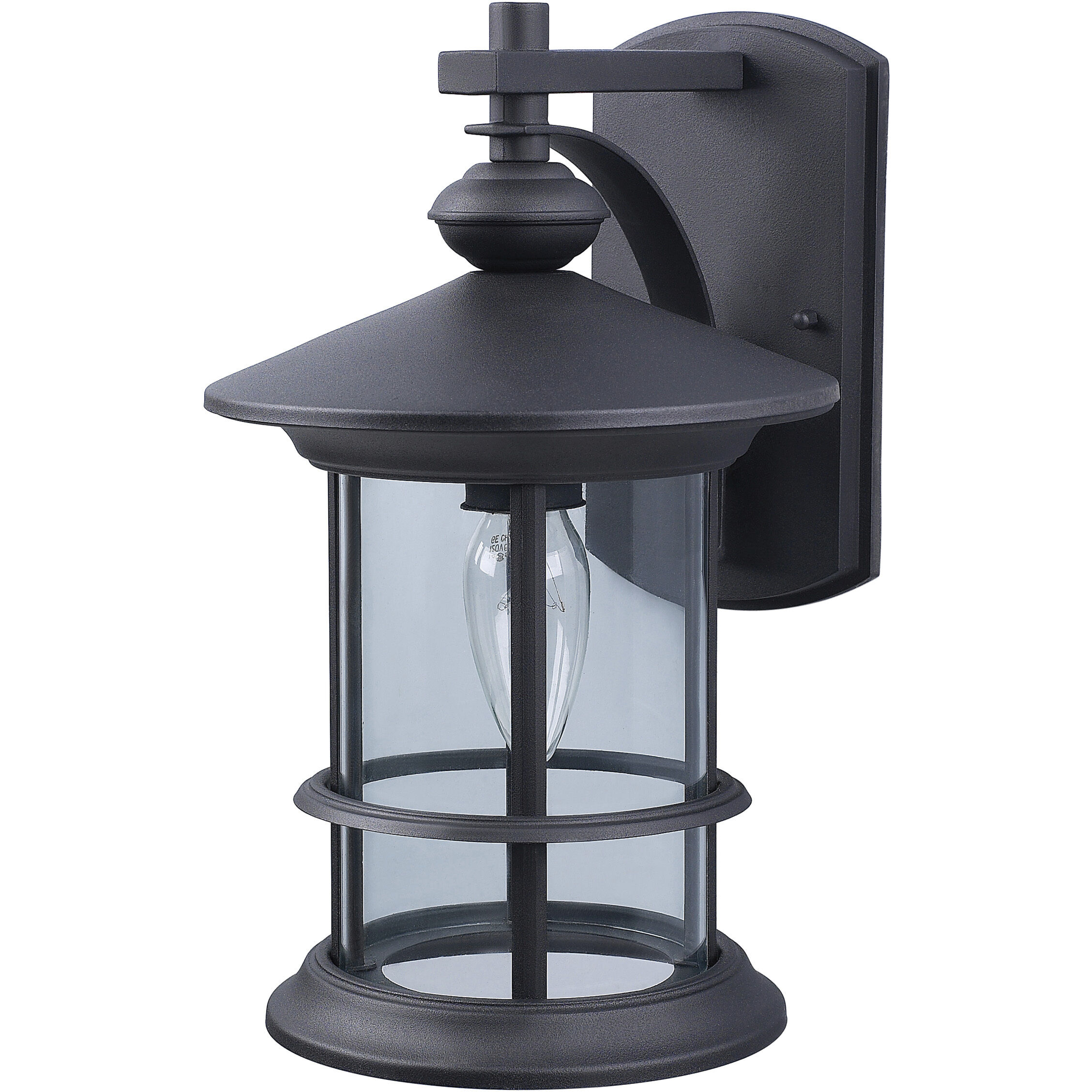 Madison 1 Light 13 inch Black Outdoor Wall Light