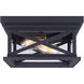 Madison 2 Light 12 inch Black Outdoor Flush Mount