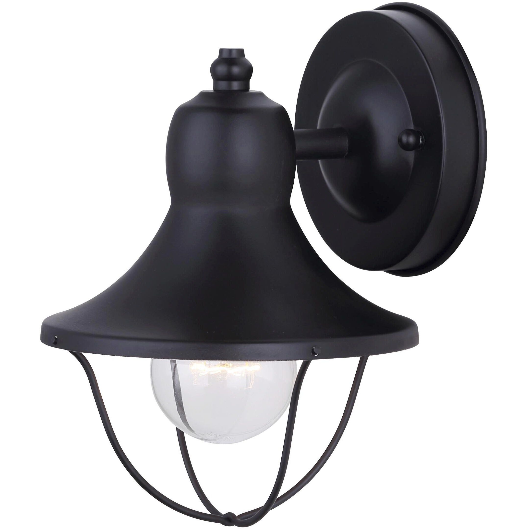 Madison 1 Light 6.5 inch Black Outdoor Lantern, Twin Pack
