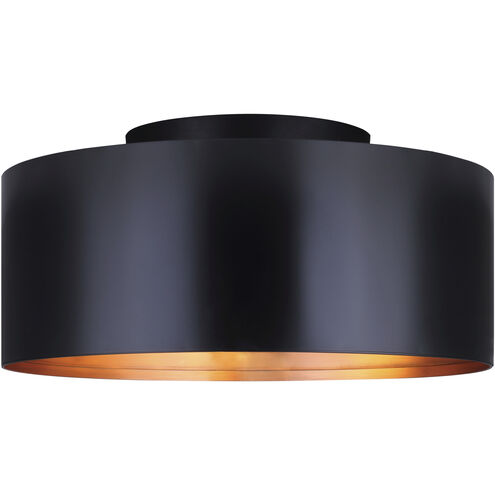 Madison 2 Light 16 inch Black Flush Mount Ceiling Light