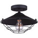 Briggs 1 Light 11 inch Black Outdoor Flush Mount