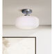 Mallory 1 Light 10.5 inch Brushed Nickel Flush Mount Ceiling Light
