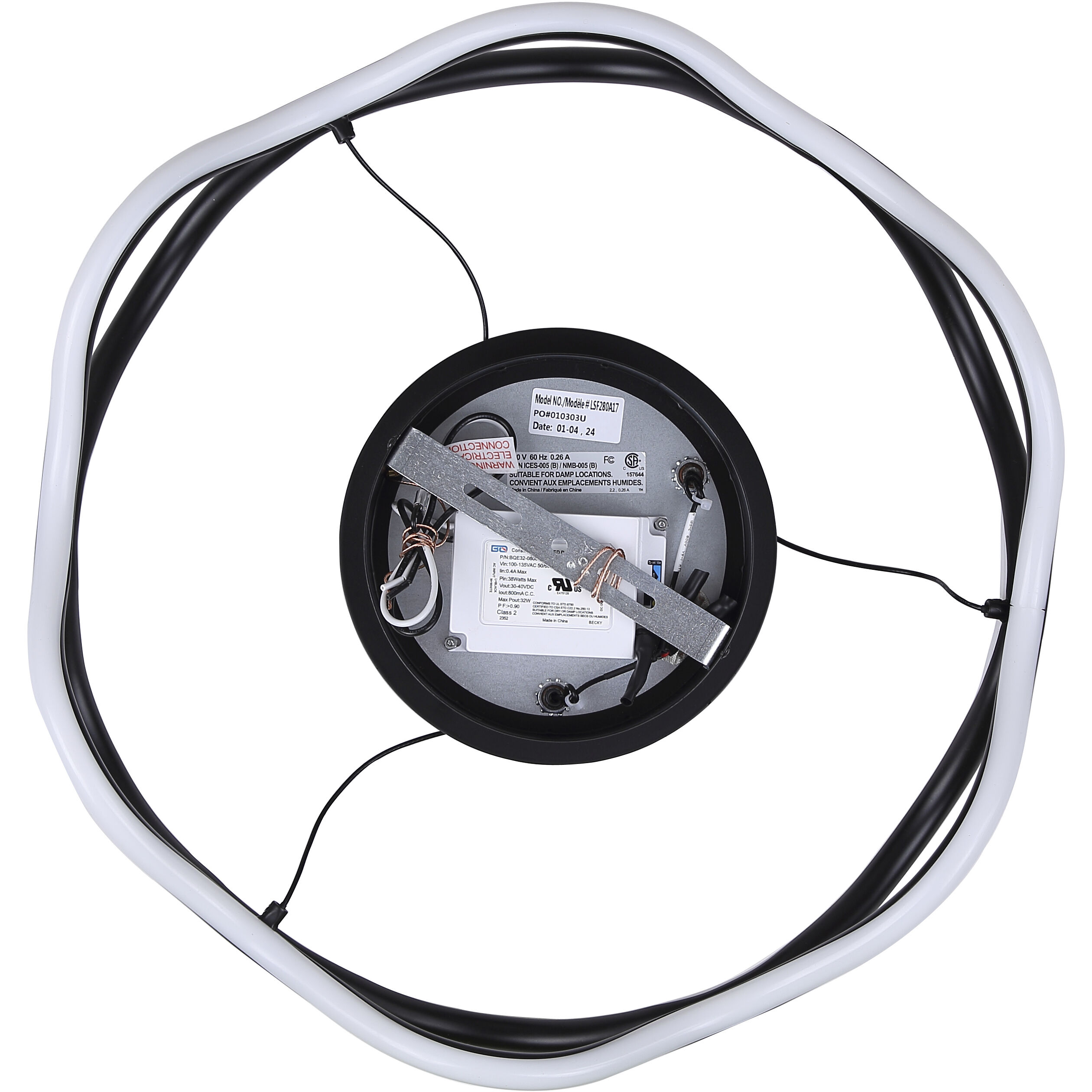 Castra LED 16.88 inch Black Semi-Flush Mount Ceiling Light