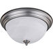 Madison 3 Light 15 inch Brushed Nickel Flush Mount Ceiling Light