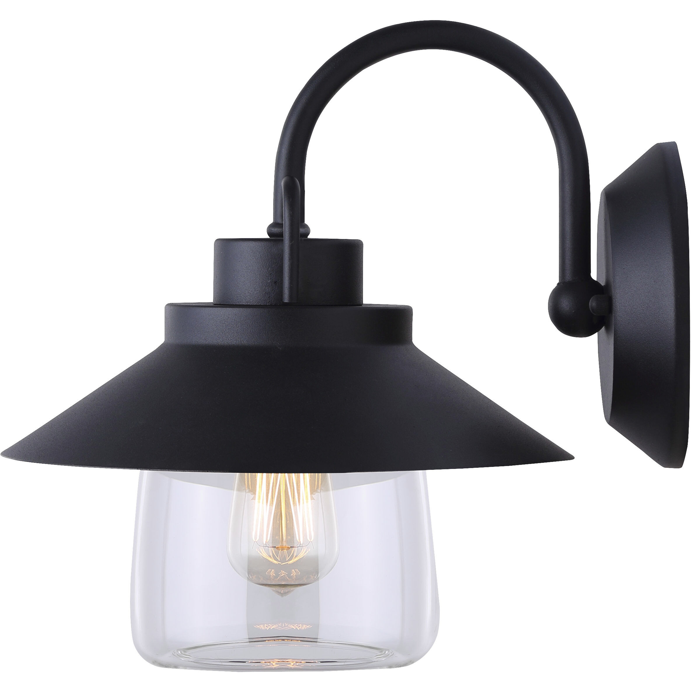 Madison 1 Light 11 inch Black Outdoor Downlight