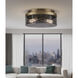 Nina 2 Light 12.25 inch Gold Flush Mount Ceiling Light