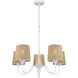 Daisey 5 Light 27 inch White Chandelier Ceiling Light