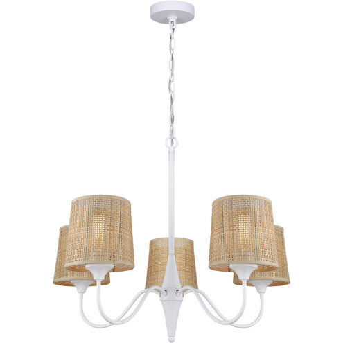 Daisey 5 Light 27 inch White Chandelier Ceiling Light