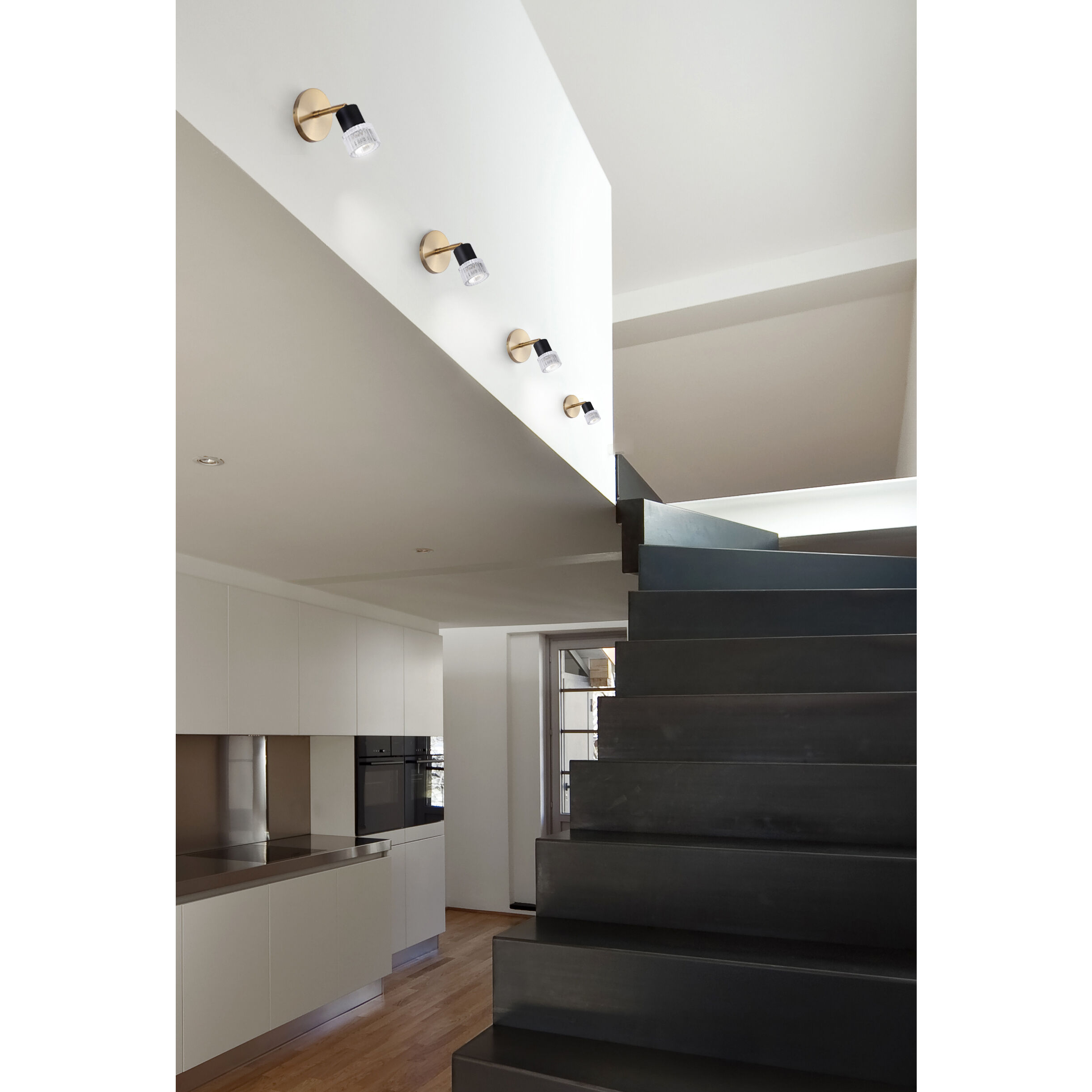 Elsee 1 Light Black/Gold Track Lighting Ceiling Light