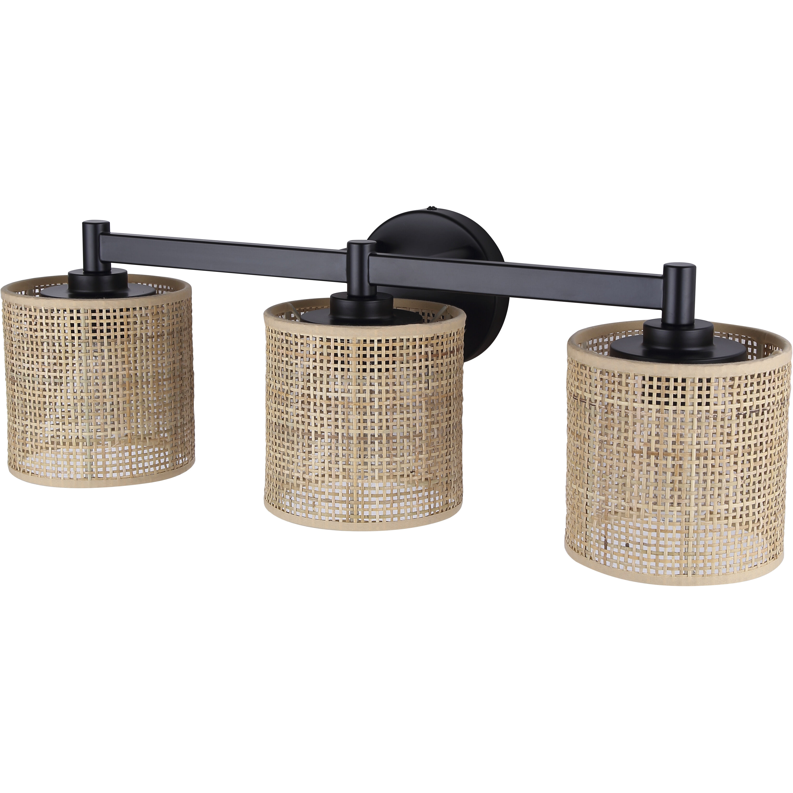 Meadow 3 Light 25.25 inch Black Vanity Light Wall Light