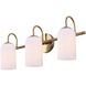 Novalee 3 Light 22 inch Gold Vanity Light Wall Light