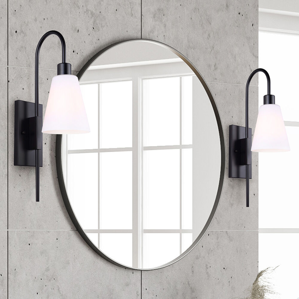 Wyler 1 Light 9.63 inch Black Vanity Light Wall Light